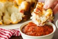 Cheesy Pepperoni Pull-Apart Pizza Bites with Marinara Dip