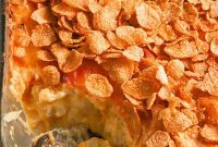 Golden Cornflake-Crusted Cheesy Potato Bake