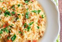 Hearty Sausage, Pepper and Mushroom Risotto