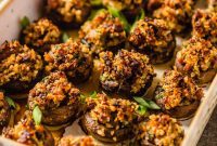 Savory Sausage Stuffed Mushrooms