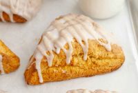 Autumn Pumpkin Scones with Warm Spice Drizzle