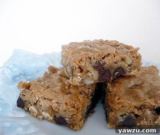Classic Chewy Chunky Blondies with Chocolate Chips and Nuts