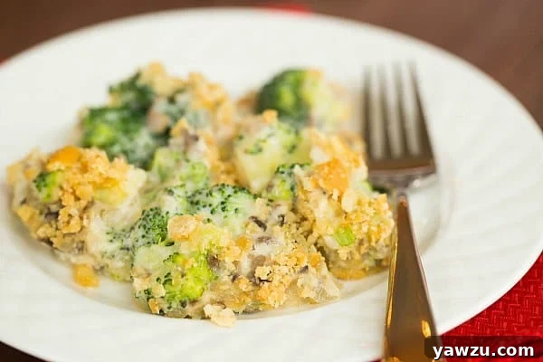 Delicious homemade Broccoli Casserole made from scratch, with a creamy sauce and crispy topping.