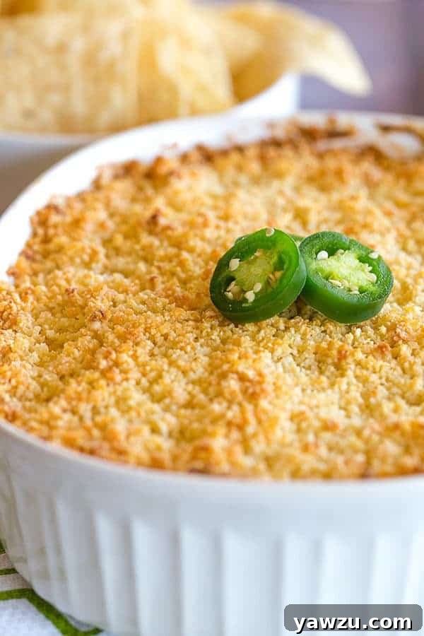 Creamy, cheesy, and perfectly spicy Jalapeño Popper Dip, ideal for parties and game day.