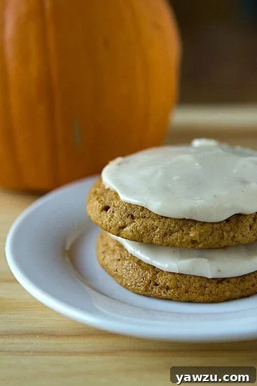 Pumpkin Cookies with Brown Butter Icing