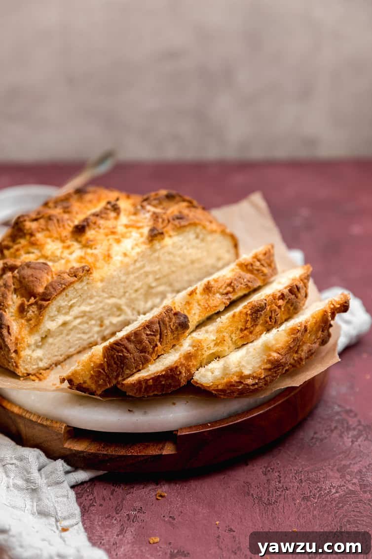 Sliced Irish soda bread