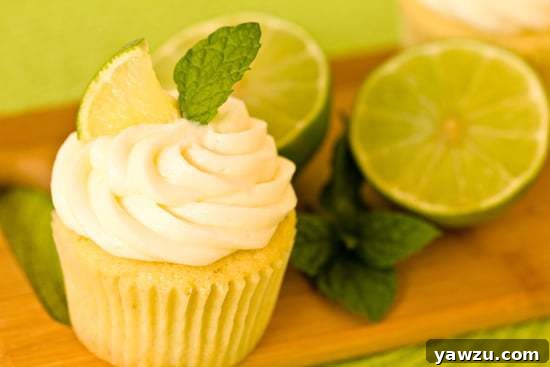 Refreshing Mojito Cupcakes with fresh mint and lime