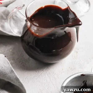 Homemade Hot Fudge Sauce in a glass jar