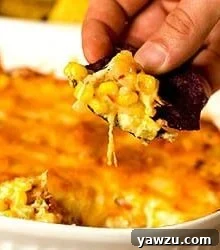 Hot Corn, Pepper and Cheese Dip