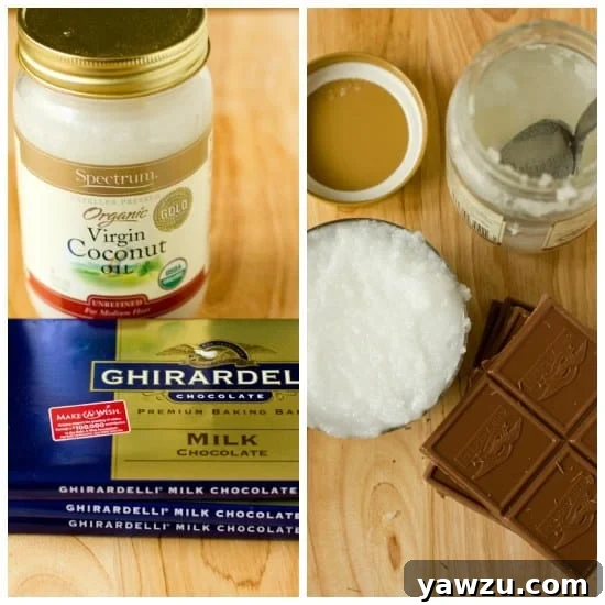 Melting Chocolate with Coconut Oil for Hard Shell