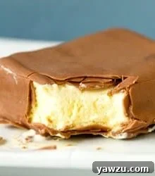 Homemade Klondike Bars - finished product