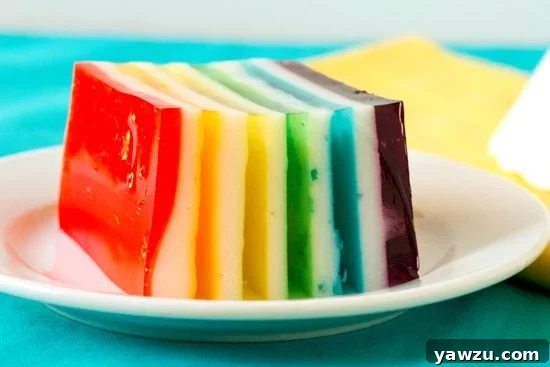 Rainbow Ribbon Jello - A gorgeous dessert and one of my grandma's signature recipes!
