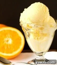 Homemade Fresh Orange Sherbet