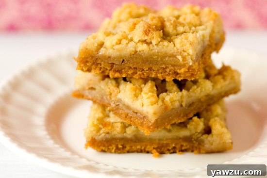 Delicious Dutch Apple Pie Bars with a buttery crumble topping, a perfect fall dessert.