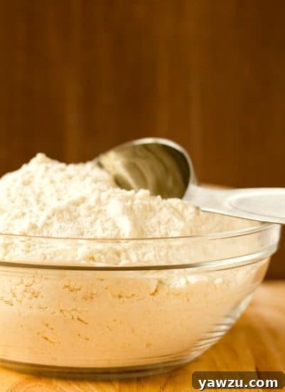 DIY Homemade Yellow Cake Mix, ready to be stored or used in baking