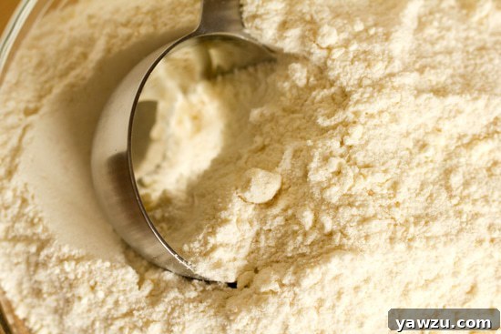 Finished DIY Homemade Yellow Cake Mix in a jar, ready for use