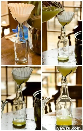 Bottling homemade Limoncello after second filtration