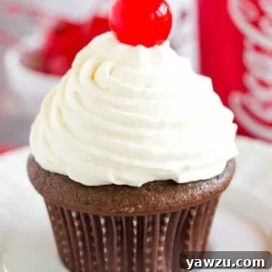 Cherry Coke Float Cupcakes