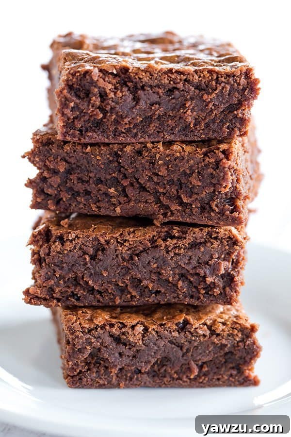 The Baked Brownie! Totally famous and for good reason - they are rich, dense, fudge-like brownies; you'll never need another brownie recipe!
