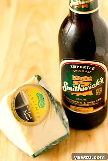 Close-up of a sliced Irish Beer and Cheese Bread, revealing its cheesy, fluffy interior.