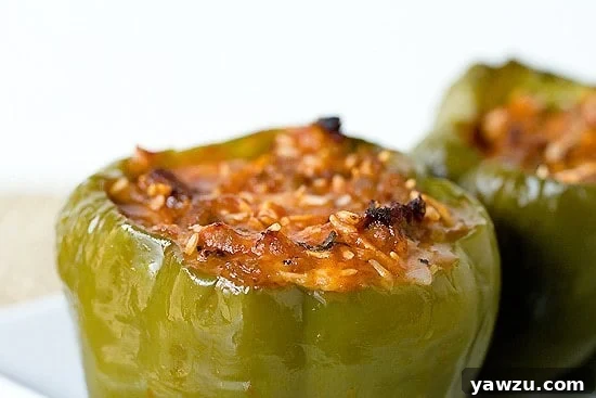 Sausage, Mozzarella & Basil Stuffed Peppers