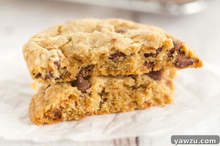 Cook's Illustrated Perfect Chocolate Chip Cookies are large, bakery-style chocolate chip cookies made with browned butter and dark brown sugar for a toffee-like flavor.