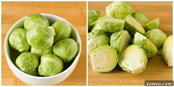 Fresh Brussels Sprouts ready for cooking