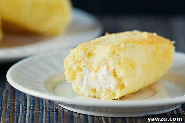 Freshly baked homemade Twinkies with filling visible