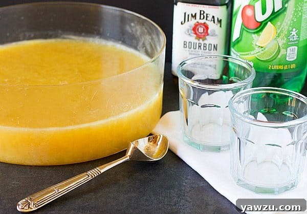 Refreshing Bourbon Slush served in a glass