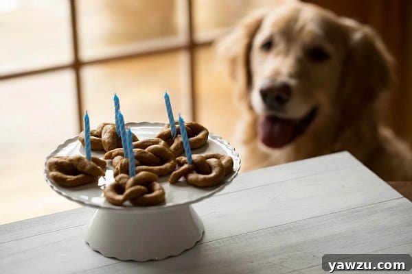 Sweet Potato Pretzel Dog Treats on a Baking Sheet