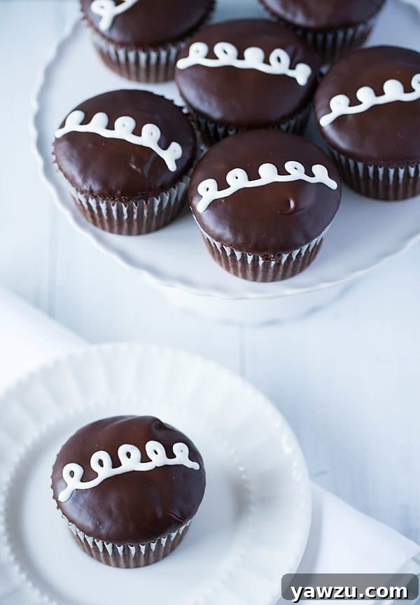 Homemade Hostess Cupcakes with signature white swirl