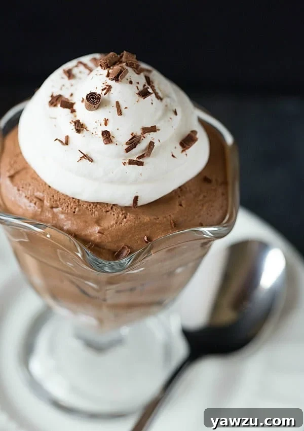 Smooth and Creamy Dark Chocolate Mousse