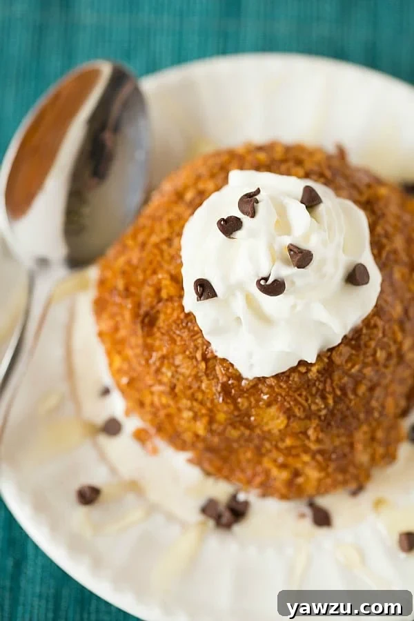 Homemade Fried Ice Cream with a crispy coating