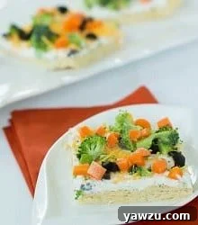 Veggie Pizza Appetizer ready to serve