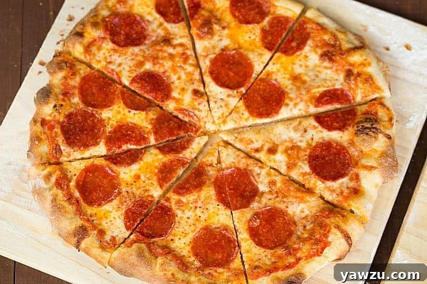 Crispy Thin Crust Pizza with Pepperoni and Cheese