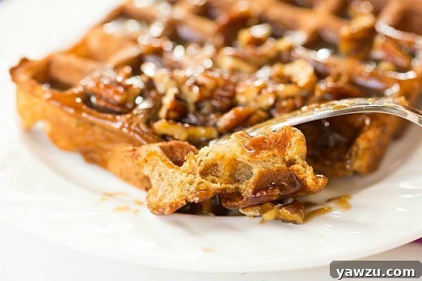 Praline Waffles ready to be served