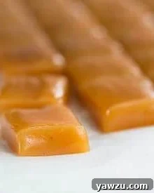 Final plated Apple Cider Caramels, beautifully showcasing the finished product.