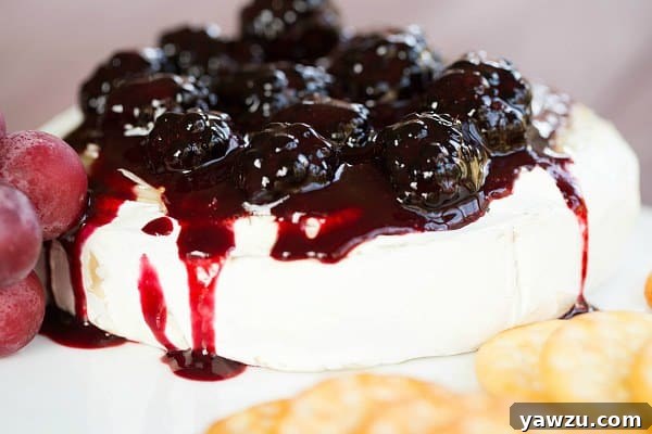 Baked Brie with Blackberry Compote recipe details and presentation