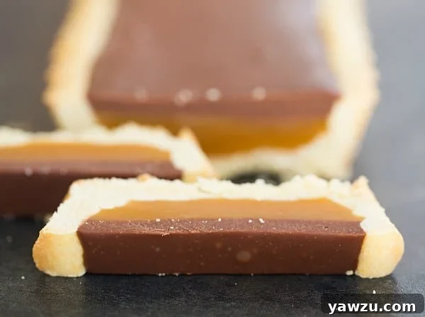 Another perspective of the Twix Candy Bar Tart