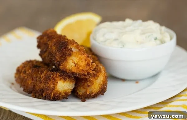 Homemade Fish Sticks with Homemade Tartar Sauce | browneyedbaker.com #recipe #Lent