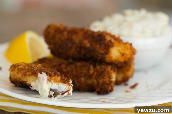 Homemade Fish Sticks with Homemade Tartar Sauce | browneyedbaker.com #recipe #Lent