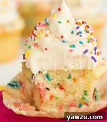 Delightful Funfetti Cupcakes with fluffy frosting