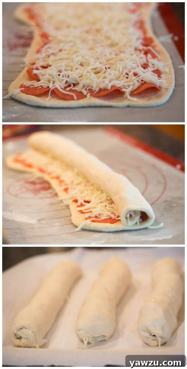 Close-up of freshly baked Pepperoni Bread, showcasing the delicious filling