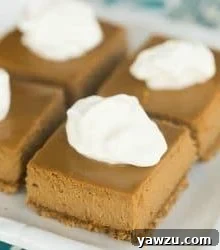 Delicious Cappuccino Cheesecake Bars, ready to be served.