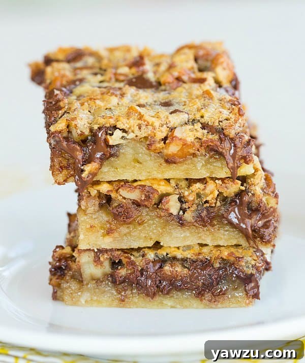 Delicious Chocolate Chip-Pecan Pie Bars, perfectly baked and ready to enjoy