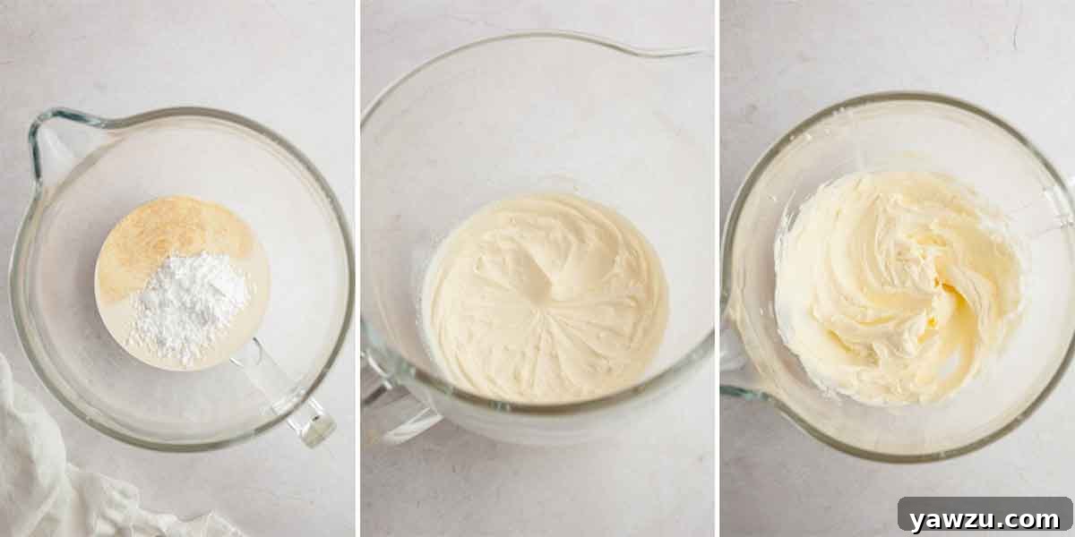 Three side-by-side photos showing whipped cream being made.