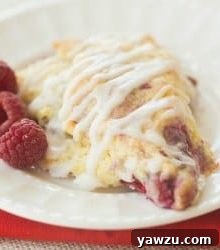 Plate of Meyer Lemon-Raspberry Scones