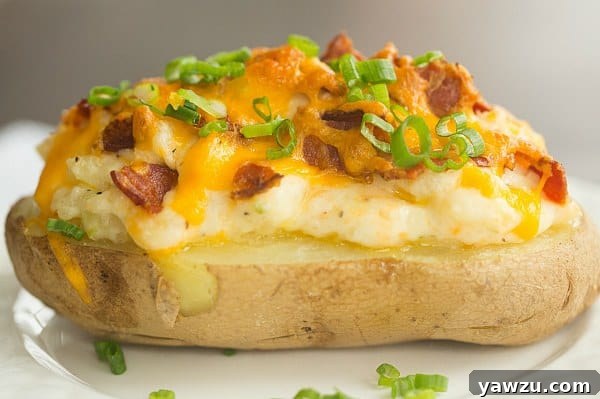 The Best Twice Baked Potatoes | browneyedbaker.com #recipe