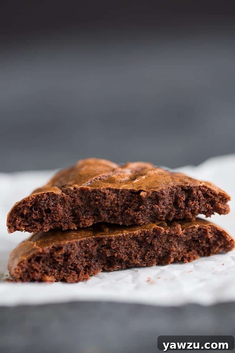 Thick, dense and fudgy Better-Than-Brownies Chocolate Cookies, perfectly baked with a soft interior.