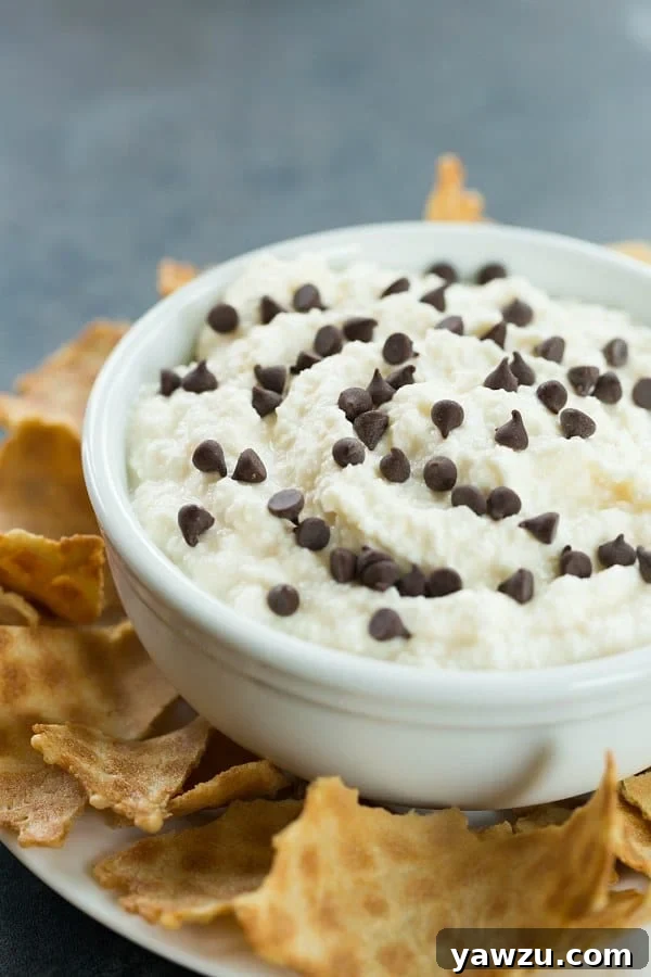 Delicious Cannoli Dip for a quick and easy dessert